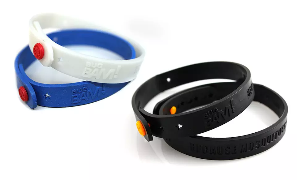 10-Pack of Bug Bam Mosquito-Repelling Wristbands - Primary Image