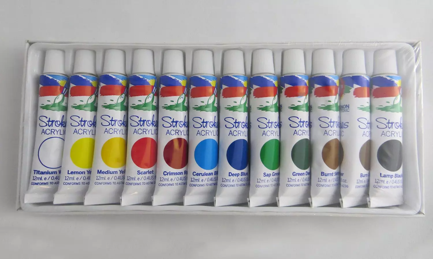 Acrylic Paint Tube Set (12-Pack) - Primary Image