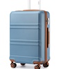 Image 5: KONO 20+24+28 Inch Grayish Blue ABS Hard Shell Suitcase with TSA Lock