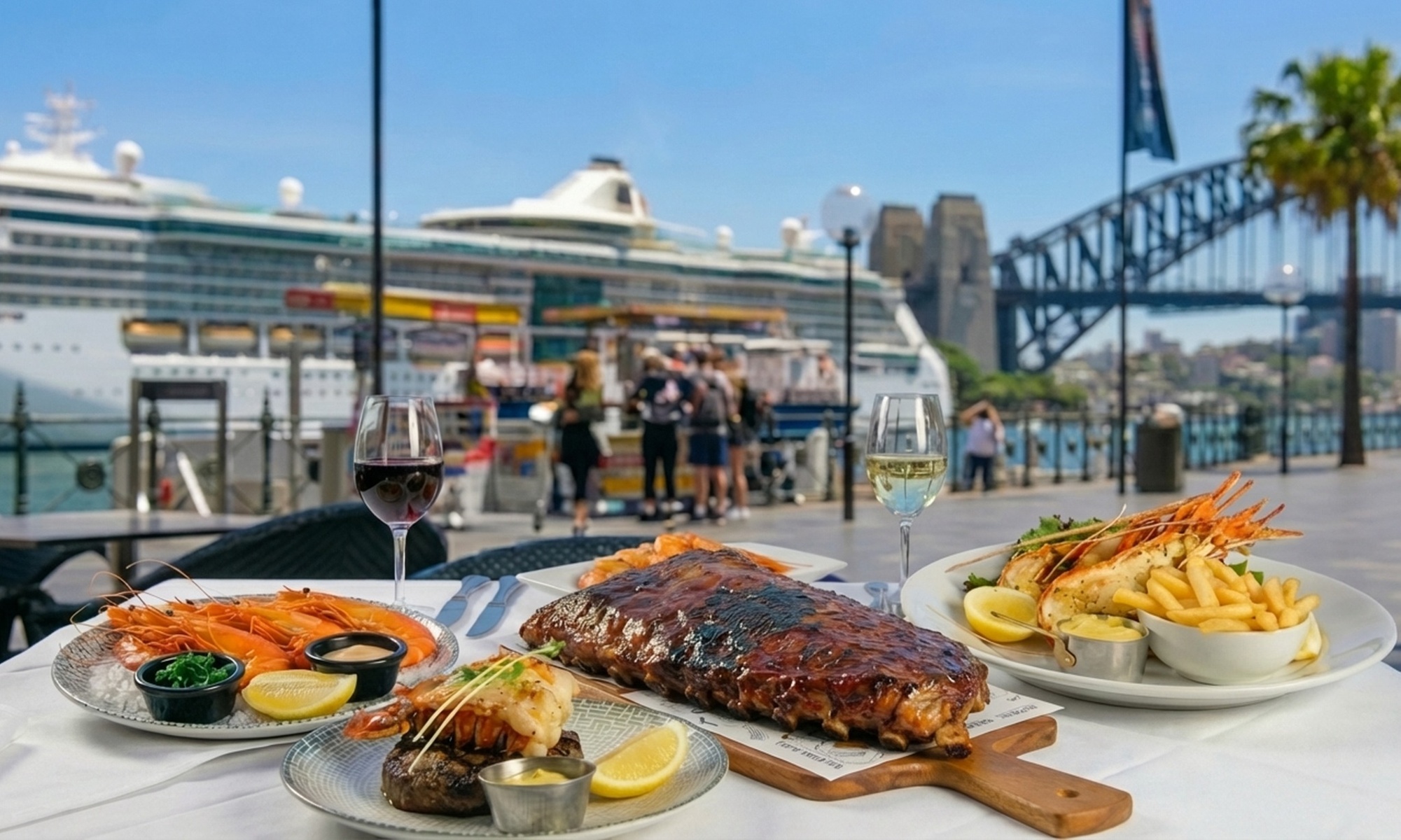 2-Course Harborside Dining with Bridge Views & Wine or Beer