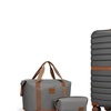 Image 11: Ensemble valise, sac de voyage et pochette gris et marron