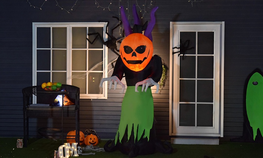 Image 24: HomCom Halloween Inflatable Decorations, Ghosts and Skeletons