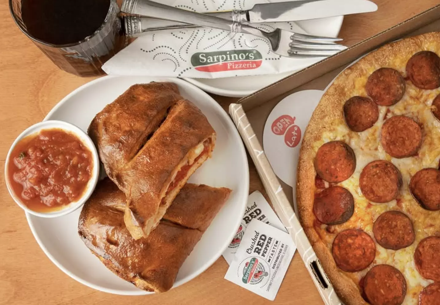 Sarpino's Specialty Pizza with Drinks & Breadsticks or $40 Voucher