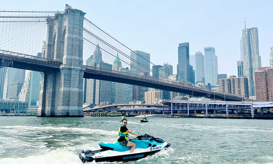 Image 1: Guided NYC Landmarks Tour or Freestyle Ride near the Statue of Liberty