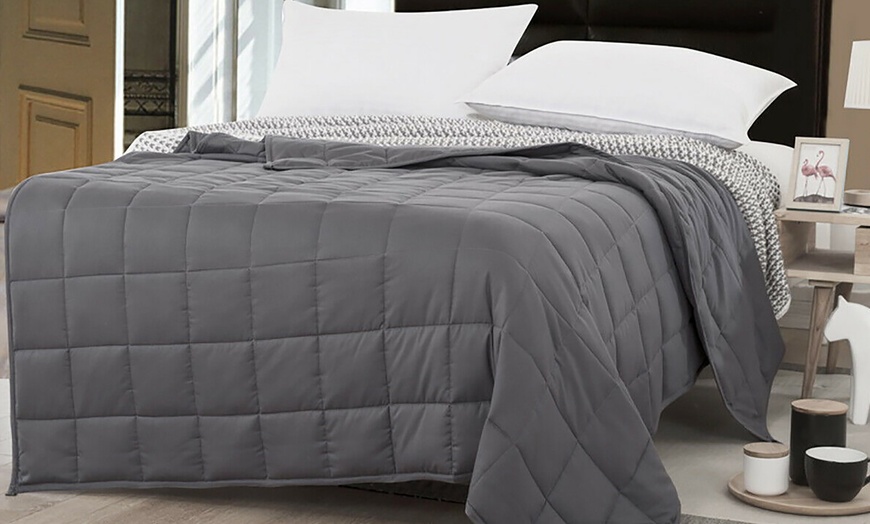 Image 6: Costway 15/17/20lbs Home Weighted Blanket Crystal Velvet Fabric w/Glass Beads