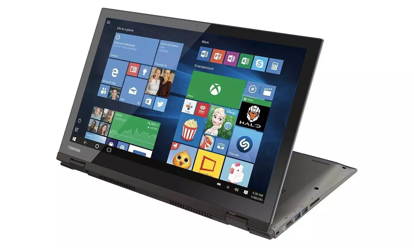 Toshiba 15.6" 4K Touchscreen Laptop with Intel Core i7 Processor, 8GB RAM, and 1TB HDD (Manufacturer Refurbished) - Primary Image