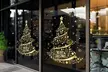 Pack di 2 adesivi stampati con albero di Natale dorato per decorazione finestre - Image 3