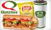 $5 for $10 Worth of Subs and Sips at Quiznos