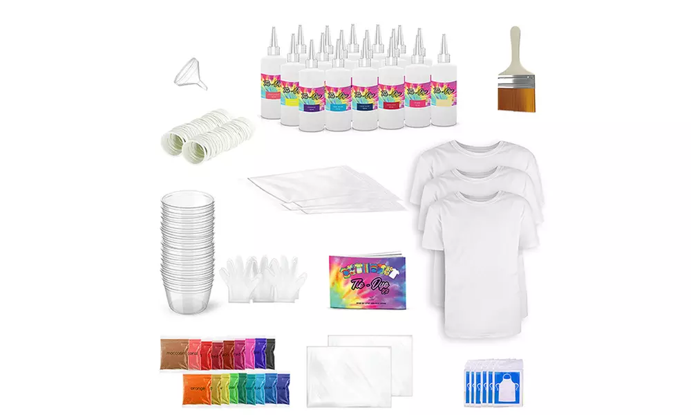 CraftBud Tie Dye Kit for Kids, Adults, Large Groups & Outdoor Activities