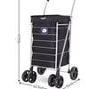 Image 8: Hoppa Lightweight Four or Six Wheel Folding Shopping Trolley
