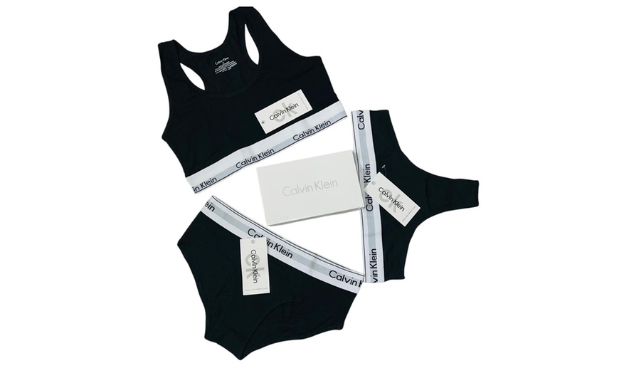 Image 2: Calvin Klein Three Pieces Bralette Thong Bikini Set