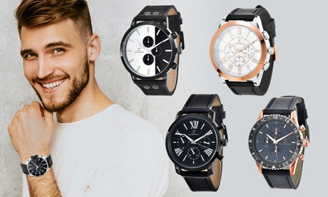 SC Crystal Reloj de acero inoxidable con movimiento de cuarzo de SC Crystal,MH265-DORE, Black