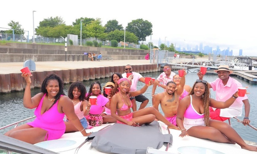 Image 1: 3 or 4 Hour Weekday Boat Rental up to 13 people 