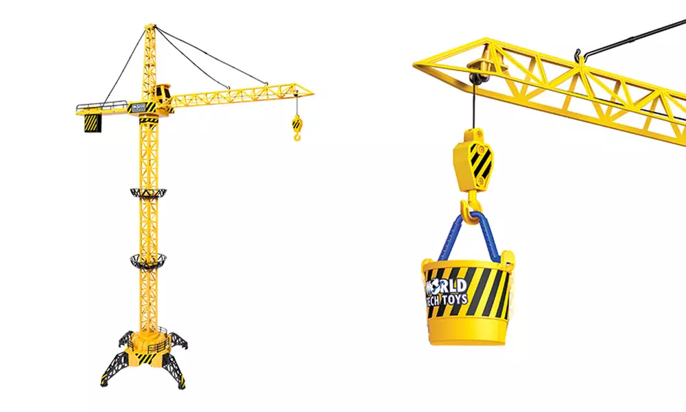 Big Kid's Construction Motorized Tethered Remote Controlled RC Crane - Primary Image