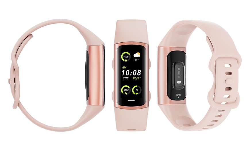 Image 10: Fitness Tracker Smart Watch BT 5.0 Body Thermometer BPM