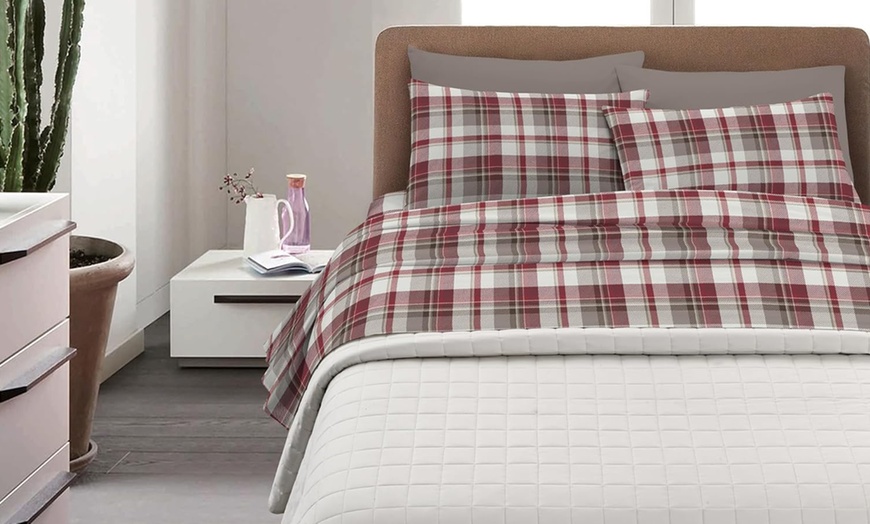 Image 13: Completo lenzuola in flanella di cotone