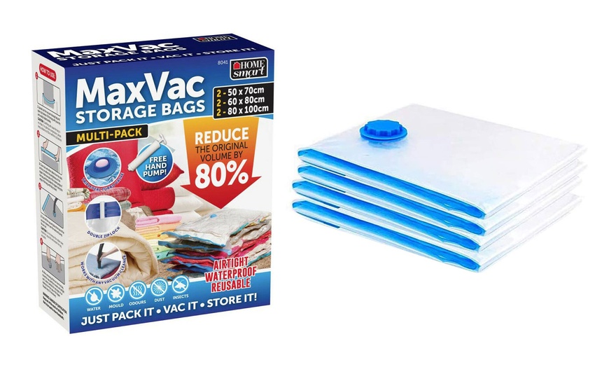 Four or Six MaxVac Vacuum Storage Bags | Groupon