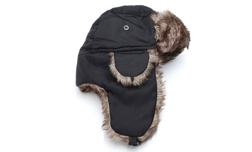 Image 11: Faux Fur Wind-Resistant Trooper Hat