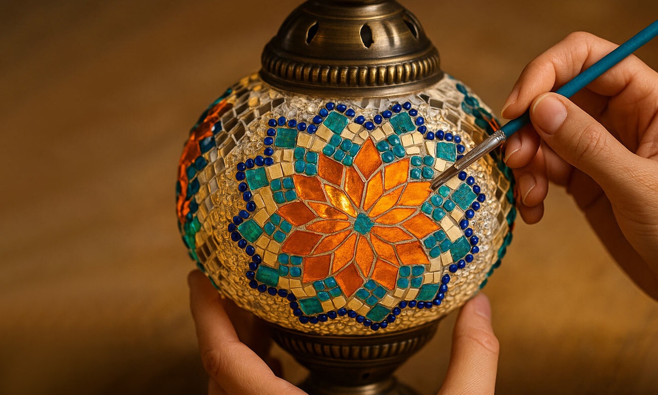 BYOB Turkish Lamp Mosaic, Glass Fusion, or Mosaic Creations Class