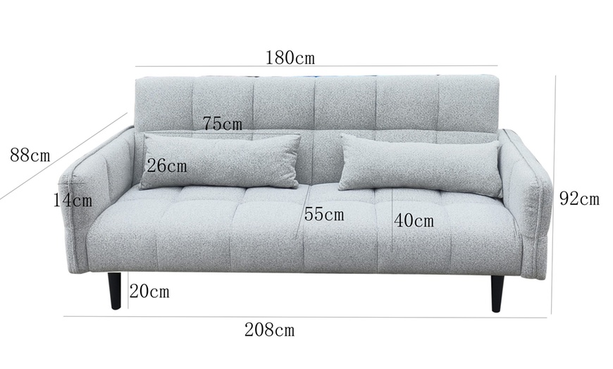 Image 18: DS Living Bello 2 Seater Sofa Bed in Grey or Silver