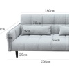 Image 18: DS Living Bello 2 Seater Sofa Bed in Grey or Silver