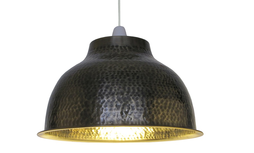 Image 2: Metal Dome-Shaped Lamp Shade