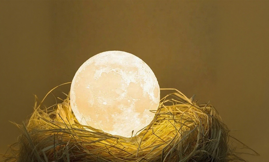 Image 2: Mondlampe mit Farbwechsel, Fernbedienung und Ständer