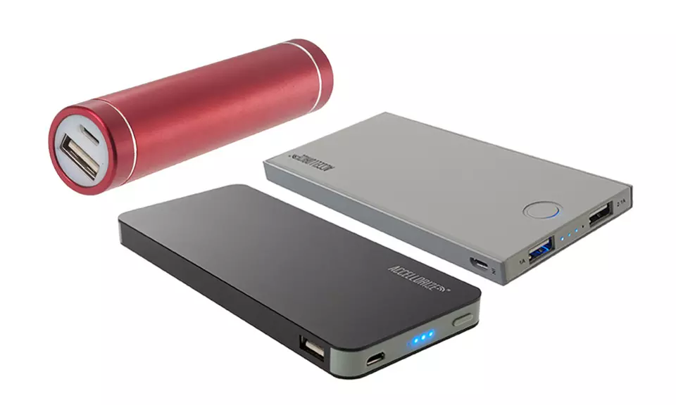 Accellorize 2,200mAh, 8,000mAh, or 10,000mAh Portable Power Bank (1 or 2-Pack) - Primary Image