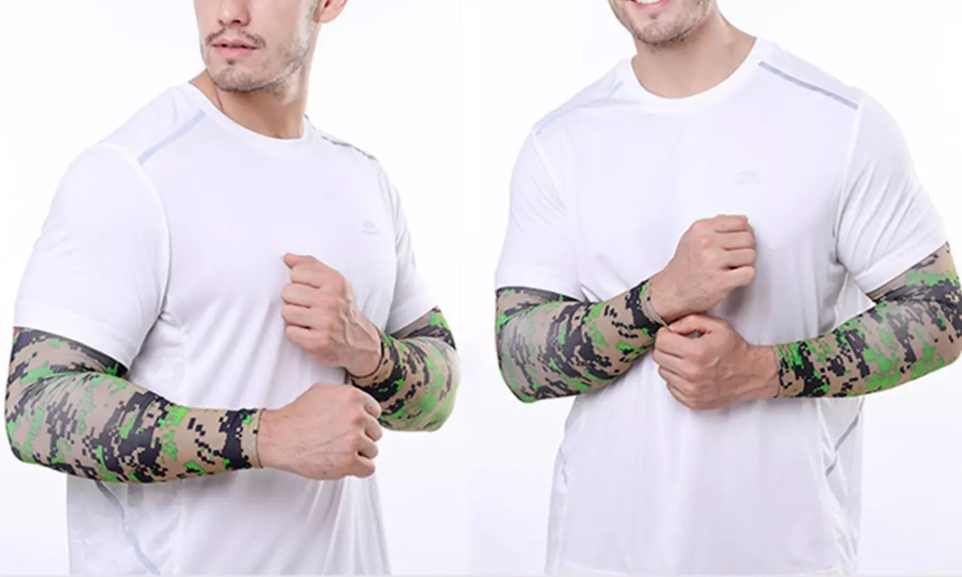 2 Pairs Cooling Sun Sleeves UV Protection Arm Sleeves Arm Cover Sleeve