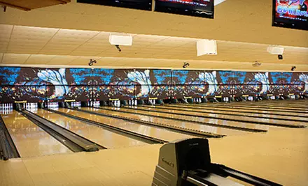 $30 for a Bowling Outing for Up to Six with Large Pizza at Strikers Family Sportscenter in Sunrise (Up to $64.45 Value) - Primary Image