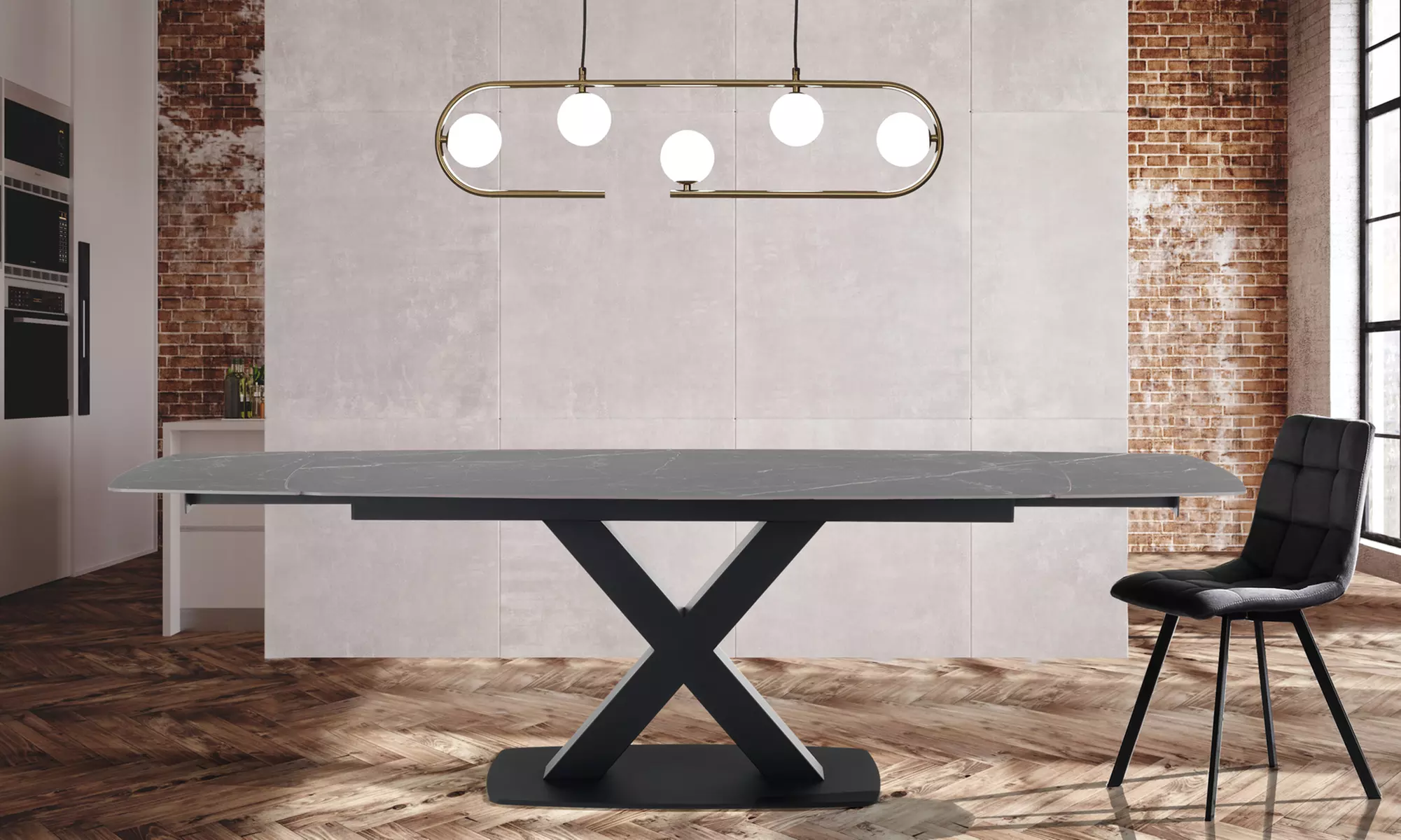 Oresteluchetta ausziehbarer Esstisch