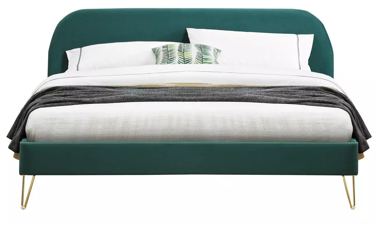 Lit velours "Garbera" 140 x 190 cm ou 160 x 200 cm de Kocoon