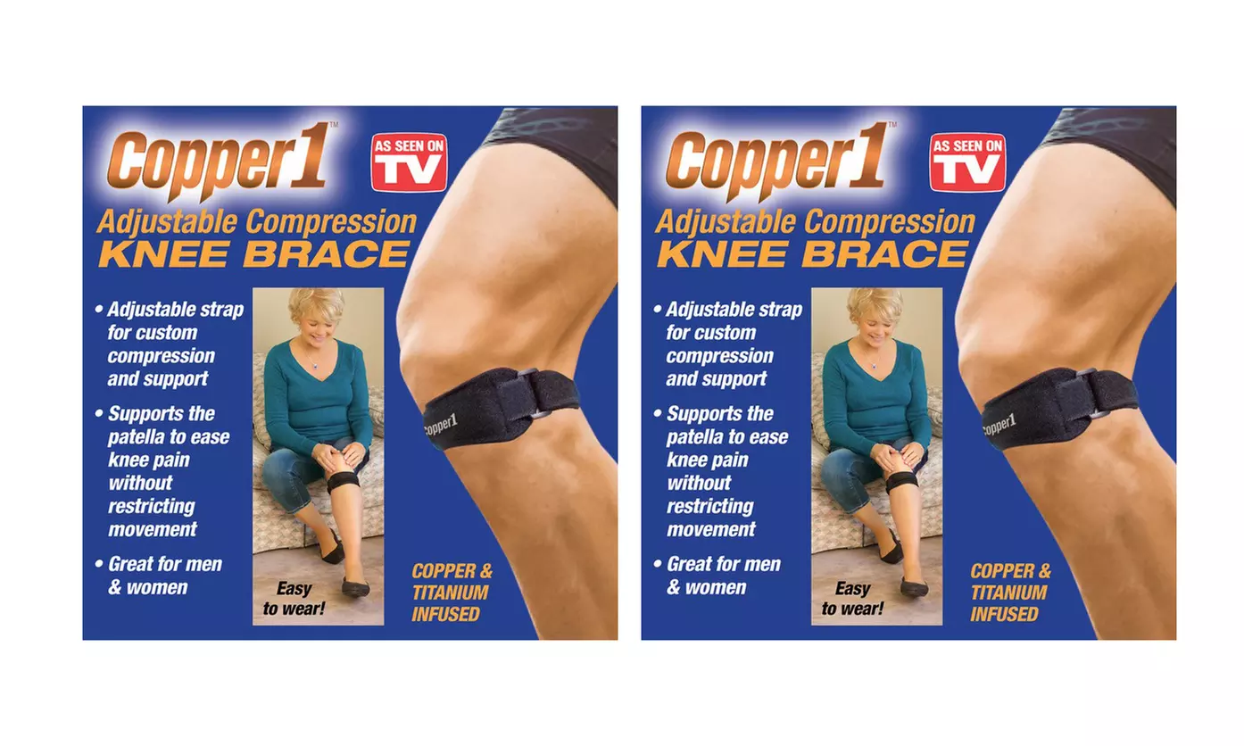 Adjustable Comfort Compression Copper Infused Knee Brace