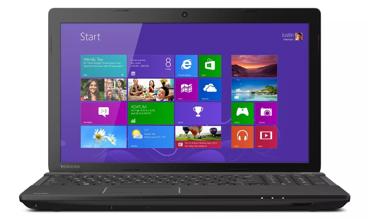 Toshiba Satellite 15.6" Laptop with AMD Quad-Core Processor and 4GB RAM (Manufacturer Refurbished) - Primary Image