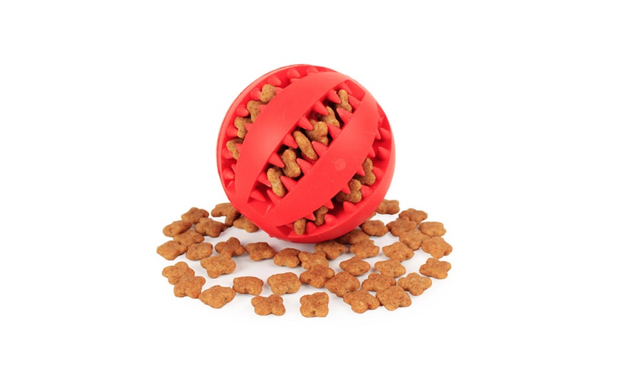 Image 4: Dog Treat Dispenser Toy Ball