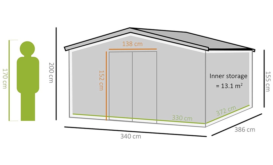 Image 15: Outsunny Garden Storage Shed