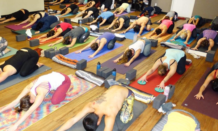 Image 6: Flow & Glow Pack: One, Two, or Three Yoga Classes & Sauna Sessions 