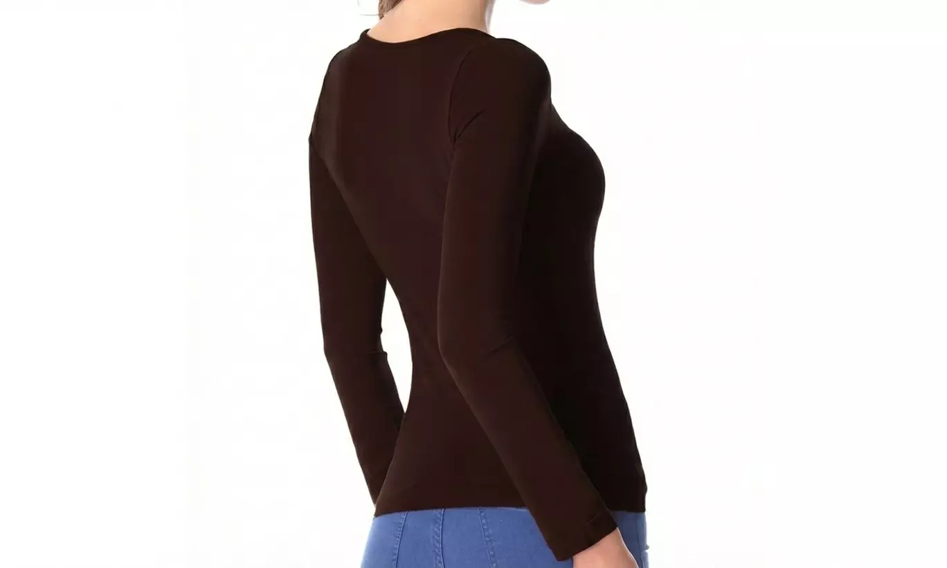 Pack de 5 camisetas básicas de manga larga con interior afelpado