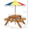 Image 4: Outsunny Three-in-One Kid's Picnic Table