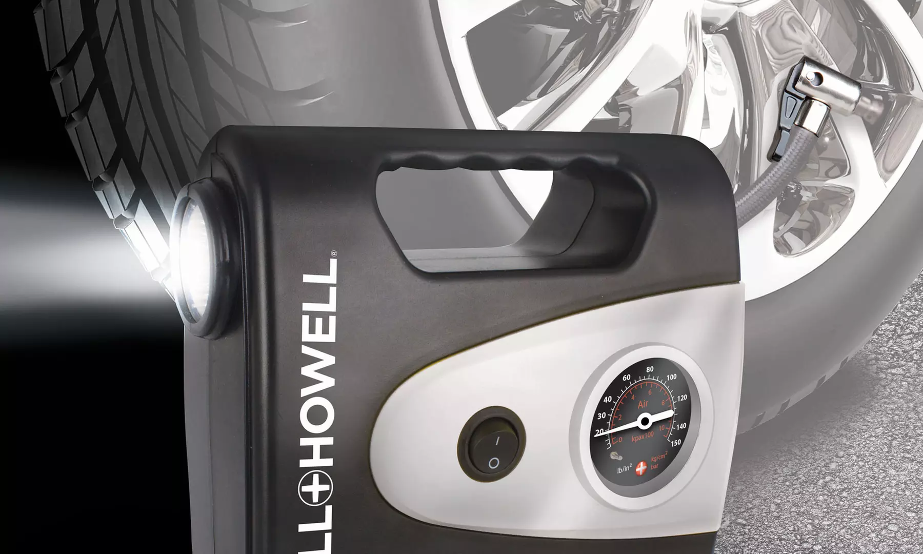 Bell + Howell 300 PSI Portable Air Compressor with LED Light - Primary Image