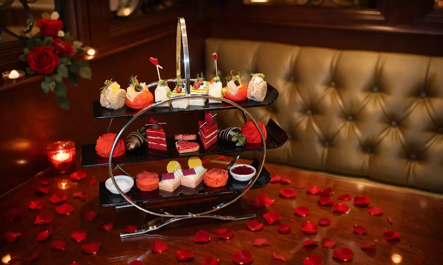 Elegant Valentine-Themed High Tea for Two with Optional Bubbles (Up to 27% Off) - Primary Image