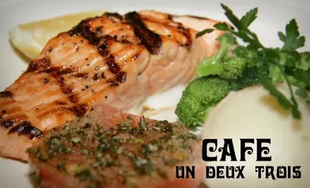 $10 for $20 Worth of Classy French Fare and Drinks at Café Un Deux Trois - Primary Image