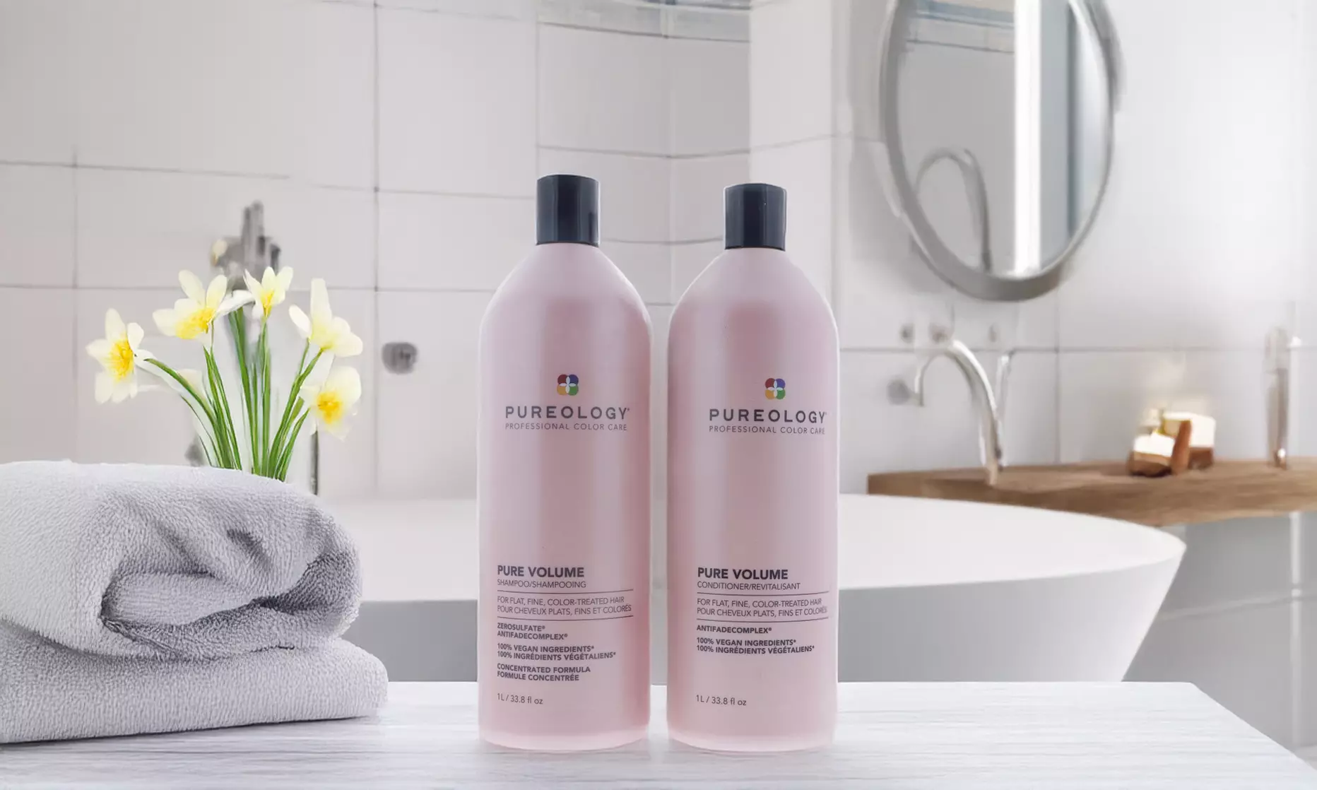 Pureology Pure Volume Conditioner & Shampoo 33.8 oz each - Primary Image