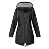 Image 3: Water-resistant Hooded Longline Raincoat