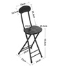 Image 5: Set of Four Compact Wooden Folding Chair with Metal Legs