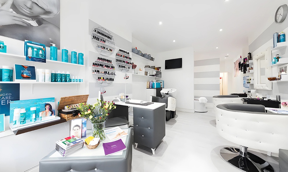 Wash, Haircut & Blow-Dry with Full Head Color or Keratin Treatment