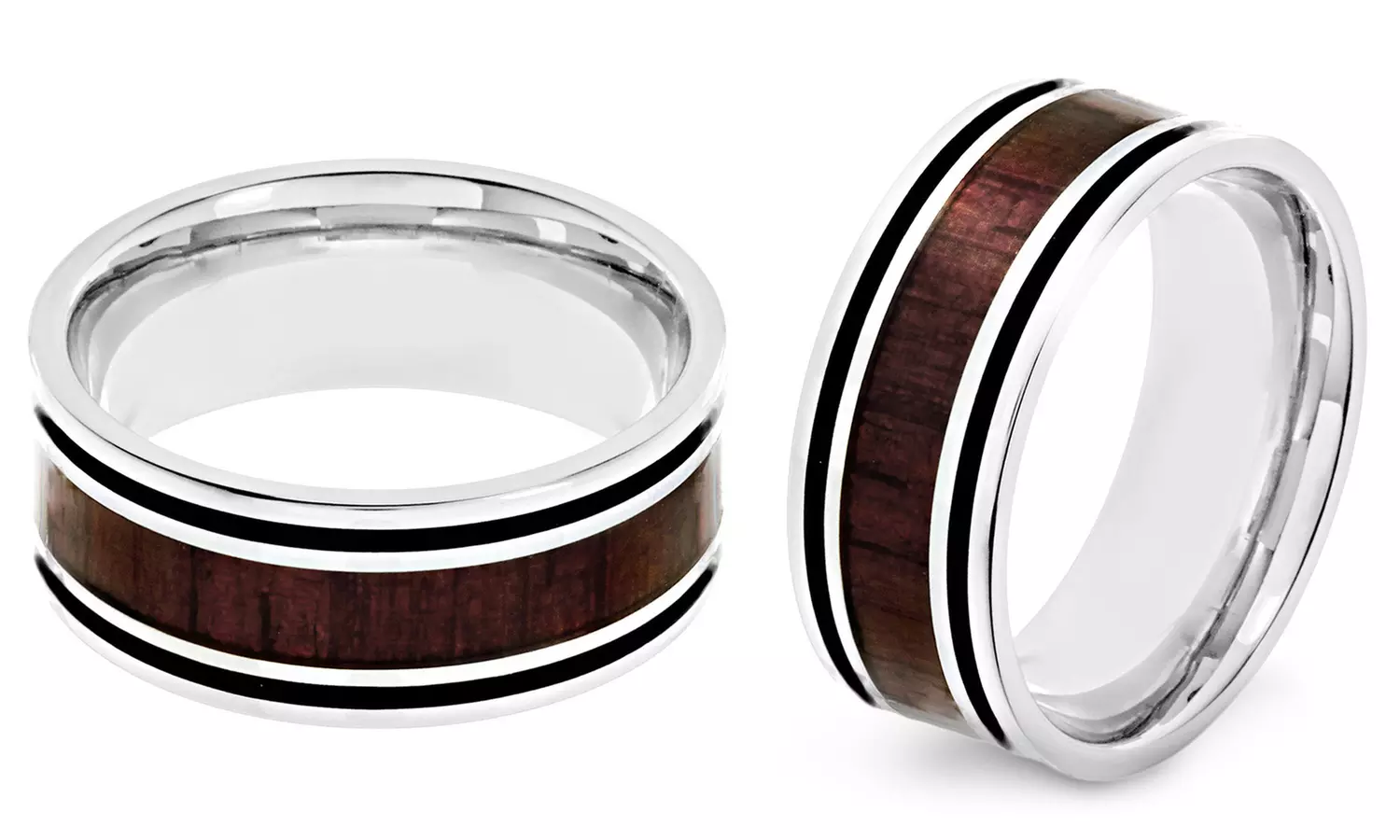 Men's Wood Inlay Rings | Groupon Goods