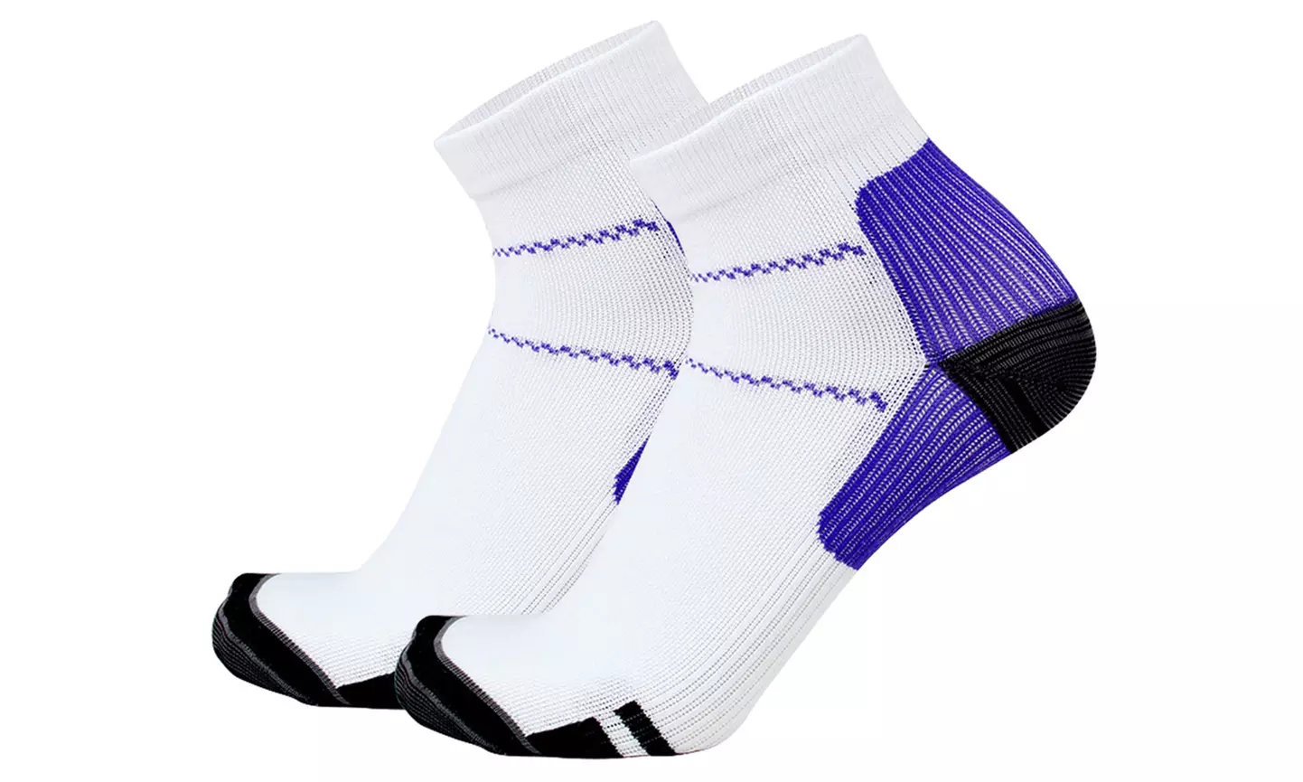 Unisex Plantar Fasciitis Ankle-Length Compression Socks (3-6 Pairs)