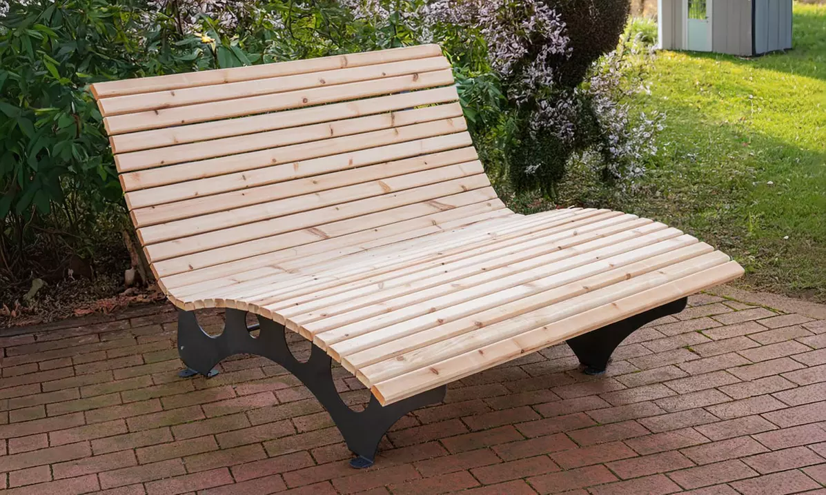 Home Deluxe Wellenholzholzliege „Taiga“