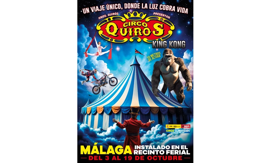 Image 1: Gran Circo Quirós: entrada en tribuna del 3 al 19 de octubre en Málaga